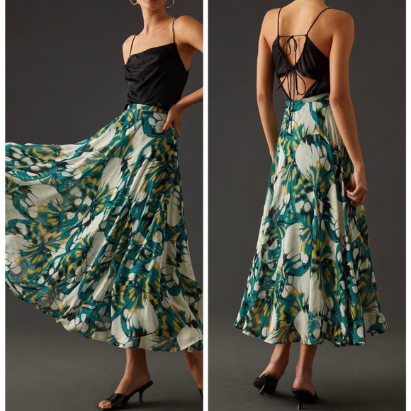 Anthropologie Dresses & Skirts - Anthropologie Circular Butterfly Print Skirt